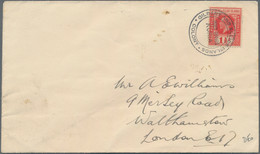 Gilbert And Ellice: 1934 (ca), Two Covers, One With KGV 1 D Violet Addressed To - Gilbert & Ellice Islands (...-1979)
