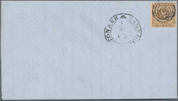 Denmark: 1854, 4 RBS THIELE III, Plate IV, Position 51, Four Margins Tied By Mut - Briefe U. Dokumente