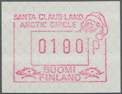 Finland: 1989, Santa Claus Land Arctic Circle, Double Impression "100" On "190", - ATM/Frama Labels