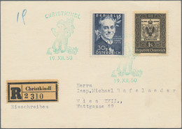 Österreich - Sonderstempel: 1950, CHRISTKINDL, 19.XII.50, Grüner Sonderstempel A - Marcophilie - EMA (Empreintes Machines)