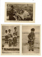 3 Cpa Mission Extrème Nord Canadien Série VII Enfants Sauvage Cris Chasseur Arc Bébé Charité - Andere & Zonder Classificatie