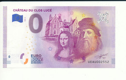 Billet Touristique  0 Euro  - CHÂTEAU DU CLOS LUCÉ  - UEAU - 2020-6 - N° 2552 - Autres & Non Classés