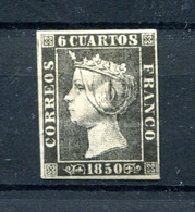 1850.ESPAÑA.EDIFIL 1A*.NUEVO CON FIJASELLOS(MH)POSICION 12.DICTAMEN CMF Y EXFIMA.CATALOGO 660€ - Nuevos