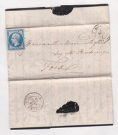 Lettre De 1861 De Mirepoix Pour Foix Ariège - 1853-1860 Napoléon III