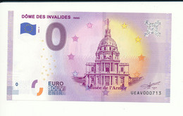 Billet Touristique  0 Euro  - DÔME DES INVALIDES  - UEAV - 2020-6 - N° 713 - Autres & Non Classés