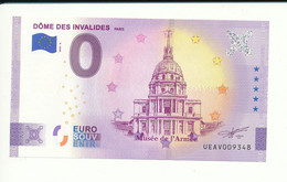 Billet Touristique  0 Euro  - DÔME DES INVALIDES  - UEAV - 2020-6  - ANNIV - N° 9348 - Autres & Non Classés