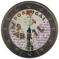 PO20014.3 - PORTUGAL - 2 Euros Commémo. Colorisée Révolution Des Œillets - 2014 - Portugal