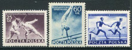 POLAND 1954 National Spartakiad I LHM / *  Michel 861-63 - Unused Stamps