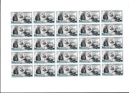 1955 MONACO JULES VERNE BLOC DE 25 DE 2 FRANCS - Unused Stamps