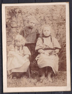 VIEILLE PHOTO SUR CARTON * ENFANTS - FRERE ET SOEUR - FILLETTE - GARCON - MODE - Antiche (ante 1900)