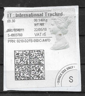GB 2018 ROYAL MAIL INTERNATIONAL TRACKED LABEL - Sin Clasificación