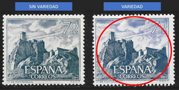 CASTILLOS ESPAÑA - AÑO 1966 - Nº EDIFIL 1742cc - VARIEDAD - Variedades & Curiosidades