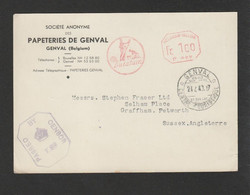 EMA METER STAMP FREISTEMPEL BELGIE BELGIQUE 1940 BALATUM GENVAL CENTRE TOURISTIC PARC LAC + CENSOR - Other & Unclassified