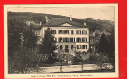 ZUL-01 La Neuveville, Institution PETER. Circulé 1911 Vers Reichenberg D. ATAR 10581 - La Neuveville