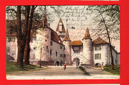 ZUL-02 Colombier Le Château  Tres Animé.   Circulé 1910.  Phototypie 8527 - Colombier