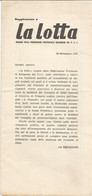 Bologna 1955 La Lotta Organo Federazione PCI, Ricorso Per Il Primario Di Tisiatria Dell'Ospedale C.A. Pizzardi. - Society, Politics & Economy