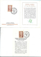 ARGENTINA 1947 BROCHURE DIPTYCH + CARD WITH FIRST DAY CANCEL ANNIVERSARY JUNE 4 - Covers & Documents