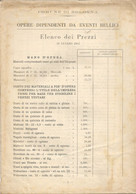 Comune Di Bologna 1945, Opere Dipendenti Da Eventi Bellici, Elenco Dei Prezzi. 18 Pagg. - Sociedad, Política, Economía