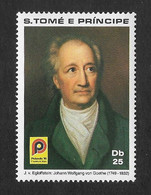 Sao Tome Et Principe 1981 Johann Wolfgang V. Goethe Ecrivain Writer Philatelia'81 Frankfurt Main St Thomas & Prince ** - Ecrivains