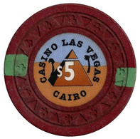 Casino Chip / Egypt / Cairo / Casino Las Vegas / 5 Dollars / Gambling - Casino