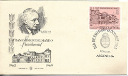 ARGENTINA 1963 PRESIDENT A. ILLIA COMMAND TRANSMISSION POLITICIAN FDC COVER - Cartas & Documentos