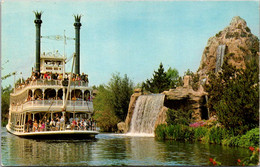 Disneyland Mark Twain Steamboat Passing Cascade Peak - Disneyland