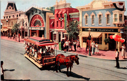 Disneyland The Upjohn Company Drugstore And Horse-Drawn Streetcar - Disneyland