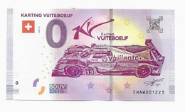 2018-2 BILLET TOURISTIQUE SUISSE 0 EURO SOUVENIR N°CHAW001223 KARTING VUITEBOEUF - Privatentwürfe