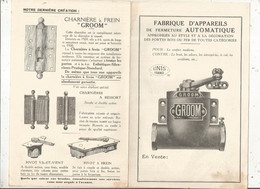 Publicité 8 Pages, Appareils De Fermeture Automatique GROOM, UNIS France, 3 Scans,  Frais Fr 2.50 E - Publicités