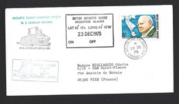 British Antarctic Territory 1975 Multi Cacheted Cover Graham Land To France - Storia Postale