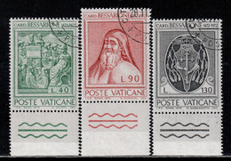 Vatican 1972 Mi# 610-612 Used - Johannes Cardinal Bessarion - Usati