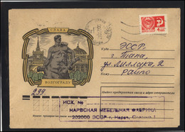 RUSSIA USSR Stationery USED ESTONIA  AMBL 1110 NARVA  Volgograd City - Unclassified