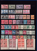 Lot De 51 Oblitérés Avec Et Sans Trace Charnière 3 Paires  Millésime  **  4 Blocs Iris Coin Daté 1945  **plusieurs Lots - Collections, Lots & Séries