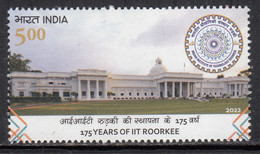 India MNH 2022, IIT Roorkee, Education Institution, Lion Emblem Of College - Unused Stamps