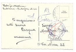 ITALY WWII 1944 Postcard Sent From Lubiana To Prison In Trieste, (censor Removed The Stamp) Extremely Rare  (No 1992) - Lubiana