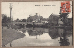 CPA 90 - VALDOIE - La Savoureuse Et Le Pont - ANIMATION Cours D'eau CENTRE Détails Maisons Oblitération - Valdoie