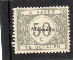 Belgique : Année 1920(Eupen Et Malmedy )  Taxe N°10* - OC55/105 Eupen & Malmédy