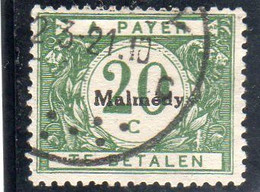 Belgique : Année 1920(Eupen Et Malmedy )  Taxe N°8 Oblitéré - OC55/105 Eupen & Malmédy