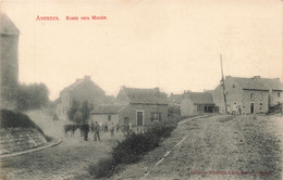 CPA - Belgique - Avennes - Route Vers Moxhe - Edit. Xhardée Larochette - Animé - Vache - Carte Publicité - Braives