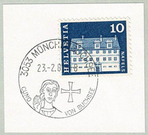 Schweiz / Helvetia 1981, Ortswerbestempel Münchenbuchsee, Cuno Von Buchsee, Stifter, Kreuzritter, Ordensritter - Théologiens