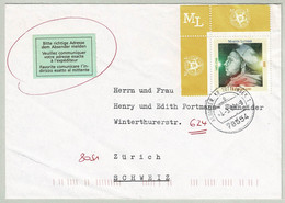 Deutschland 1996, Brief Aldingen - Zürich (Schweiz), Martin Luther, Reformator - Teología