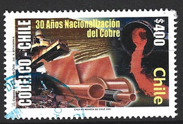 CHILI. N°1577 Oblitéré De 2001. Cuivre. - Minéraux
