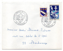 1967--lettre Pour Bordeaux --1 ère Expo"TIMBRES DE LA LIBERATION" Blason Troyes......à Saisir - Cachets Commémoratifs