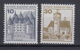 Berlin 532 II + 534 II Letterset RM Ohne Nummer Burgen+Schlösser 10 Pf+30 Pf ** - Roulettes