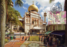 3A :  Carte Maximum Card Singapore - Sultan Mosque No 2 - Mosquées & Synagogues