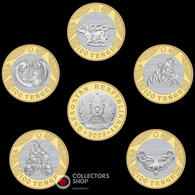 KAZAKHSTAN: NEW 5 Coins Set Bi-metall ​​the Saki Style Coin 100 Tenge 2022 UNC Animals - Kazachstan