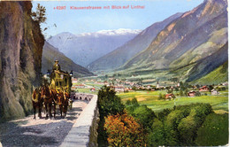 KLAUSENSTRASSE Mit Blick Auf Linthal Postkutsche Gel. 1918 N. Schlieren - Linthal