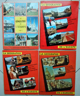 4 Albums Chromos Complets - La Géographie De L'Europe, 4 Tomes - Timbre Tintin, Editions Du Lombard - Albums & Catalogues