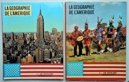 2 Albums Chromos Complets - La Géographie De L'Amérique, 2 Tomes - Timbre Tintin, Editions Du Lombard - Albums & Catalogues