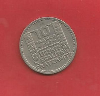 10 Francs TURIN, GROSSE TÊTE, RAMEAUX COURTS 1947  Voir Les 2 Photos - 10 Francs